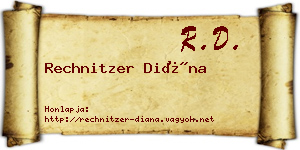 Rechnitzer Diána névjegykártya